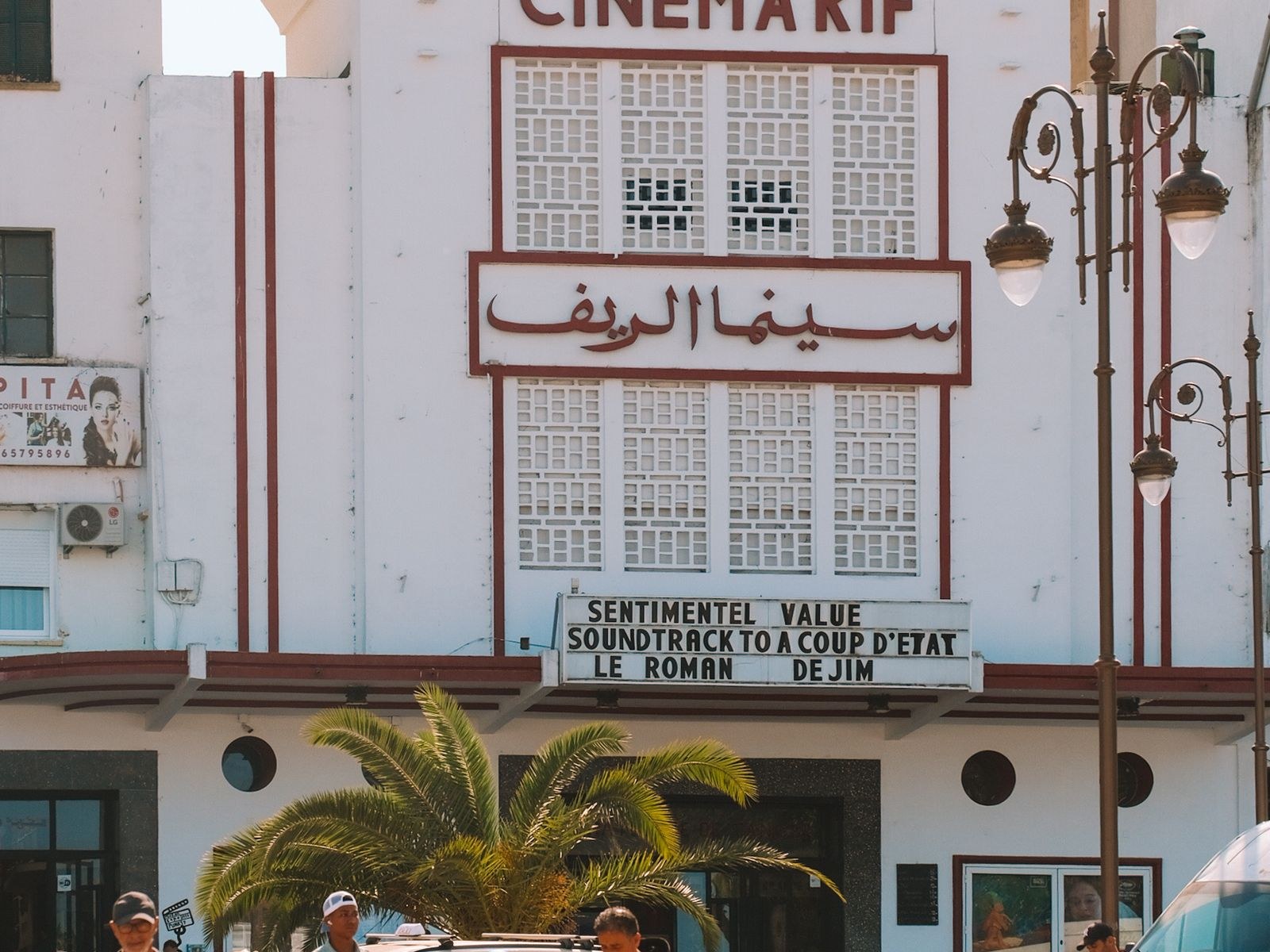 Camera and clapperboard on a film set